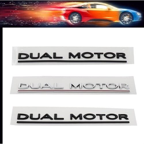 3D Premium DUAL MOTOR Underlined Letters car Refitting High Performance trunk Tail Decal Emblem Badge Sticker for Model 3 X S