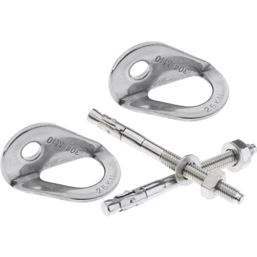 4pcs 25KN Stainless Steel Anchor Bolt Hanger Bolt Set for Safety Climbing