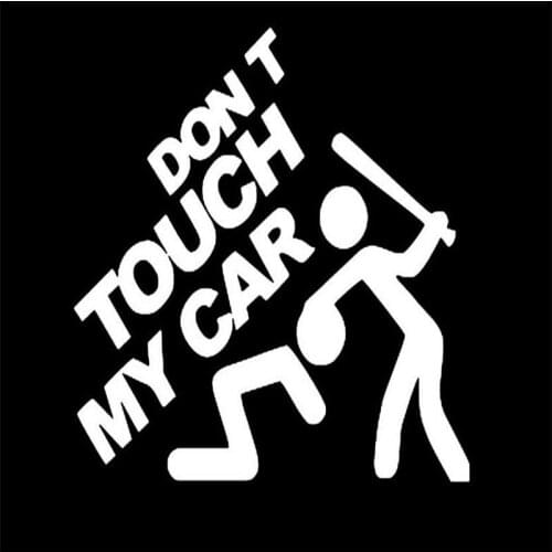 50 pcs/lot Car Styling Warning Decals Vinyl Sticker DONT TOUCH MY CAR Funny Stickers Decals For Cars