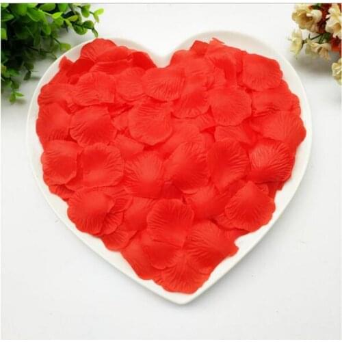 500 pcs/lots Decorative Artificial Silk Flower Rose Petals Wedding Decoration 40 Colors For Choose