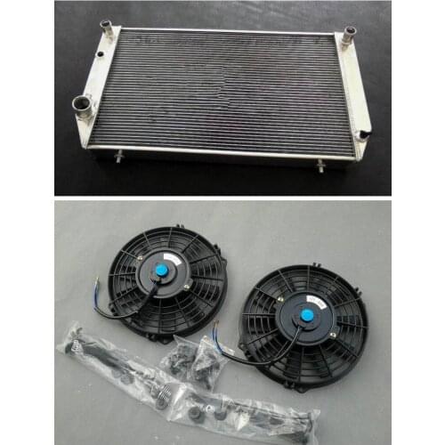 62MM Aluminum Radiator + Fans For Jaguar XJS V12 / XJ12 MT FIT 1976-1996 1977 1978 1979 1980 1990 1991 92 MT