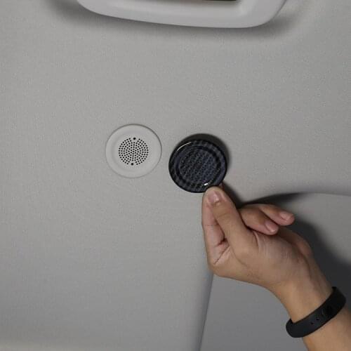 Auto accessories For Land Rover Defender 110 130 ABS Chrome Carbon Fiber Car Roof Microphone Decoration Cover stickers car goods