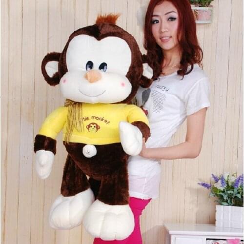 Big lovely plush monkey toy stuff monkey toy in yellow cloth doll gift about 85cm 0129