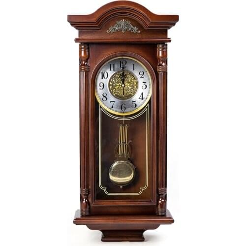 Big Vintage Wall Clock Silent Large Luxury Digital Antique European Wall Clock Wooden Classic Living Room Klok Home Decor AD50WC