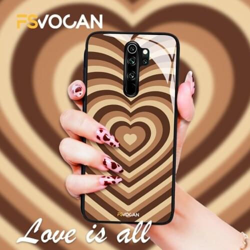 Love Heart Cover For Xiaomi Redmi POCO Latte Coffee Silicone Phone Case For Note 10 9 8 Pro 8T 9s 9C 9A X3 NFC M3 F3 10S 5GCoque