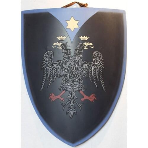 European shield wall hangings / medieval-headed eagle insignia / living room restaurant lobby bar decorations