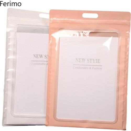 Ferimo 100pcs English clothes bag T-shirt vest Ziplock bag skirt pants childrens clothing tote underwear packaging bags