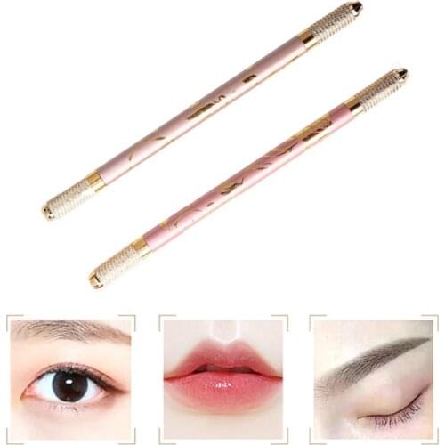 Korean Semi-permanent Double-headed Embroidery Pen Multifunctional Tattoo Pen Microblading Pen