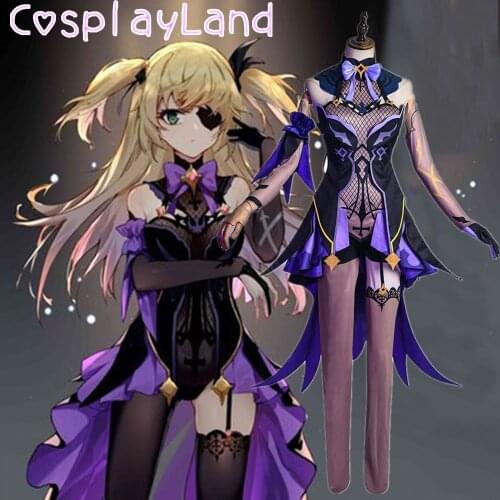 Hot Game Genshin Impact Fischl Cosplay Costume Carnival Halloween Costumes Women Party Sexy Dress Uniform Cartoon Outfit
