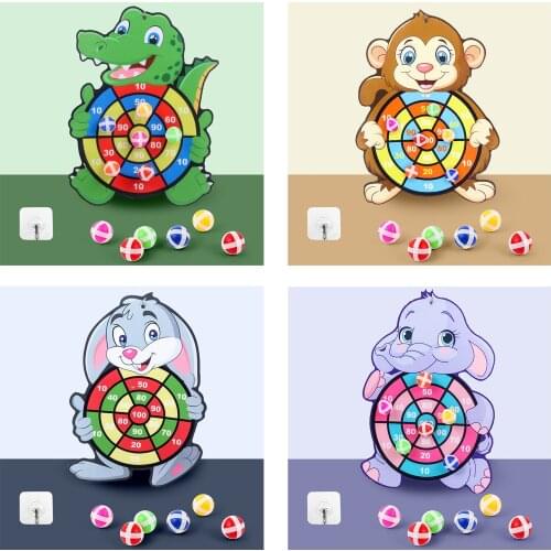 Target Sticky Ball Dart Board with Hook 6 Balls Indoor Outdoor Class Christmas Educational Game for Boys Girls