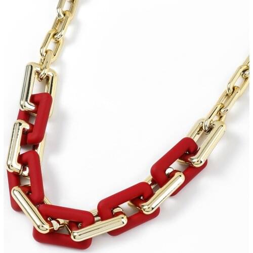 Fashion Simple Resin Square Chain Hip Hop Necklace Womens Creative Popular Sweater Chain Party Banquet Accessories