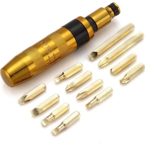 13pcs Heavy Duty Impact Chrome vanadium Steel Percussive Drilling Multi Function Screwdriver set