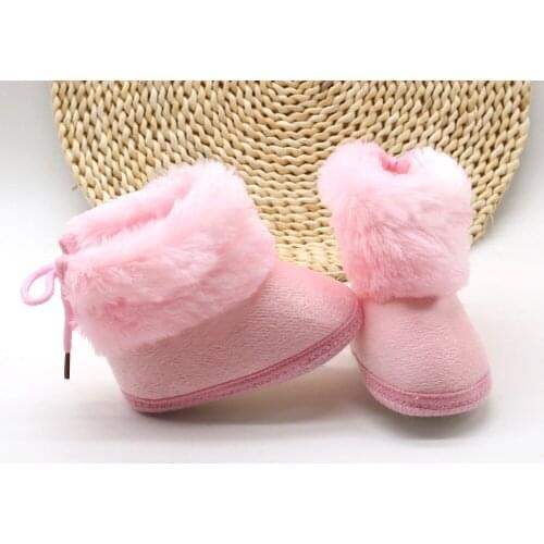 Toddler Winter Baby Solid Boots Toddler Newborn Baby Soild Wool Boots Soft Sole Snow Prewalker Warm Shoes Zapatos De Baby Niña