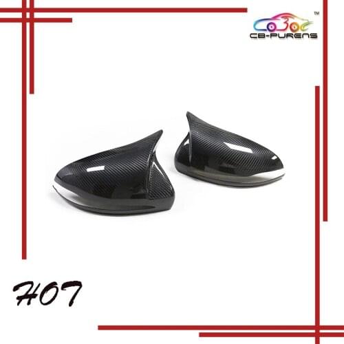 Add On/Replace Type Carbon Fiber Mirror Cover Body Side Mirror Caps For-Mercedes W205 W222 W213 W238 X205 2014+ Right Hand Drive