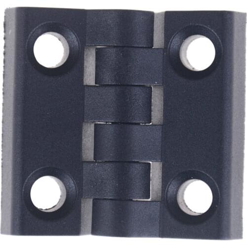 Black 2 Leaves Reinforced Plastic Bearing Butt Hinge 4.8 x 4.8 x 1.0cm