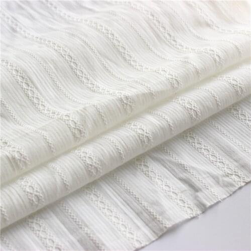 Half A Meter Fabrics Small Jacquard For Sewing The Cloth Tissus Material Tela Tilda Doll Cotton Fabrics For Patchwork White D30