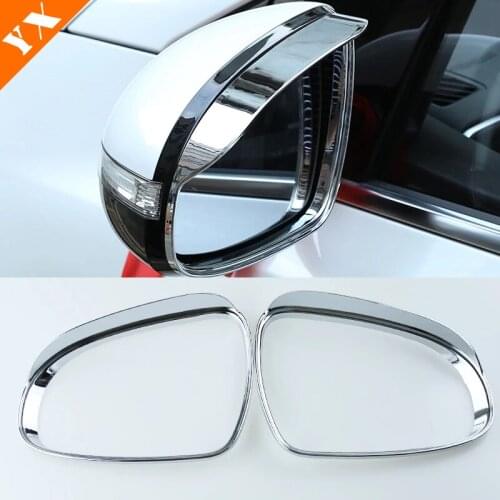 2pcs For Kia Sportage 4 QL KX5 2016 17 18 19 2020 ABS Chrome Car Side Door Rear View turning Mirror rain eyebrow Cover Trim
