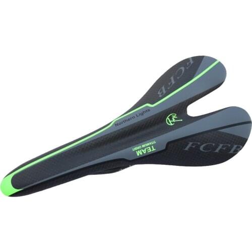 FCFB red green white 3K Full Carbon Fiber Bicycle Saddle Road/MTB Bike Carbon Saddle Seat road mountain bike seat saddle