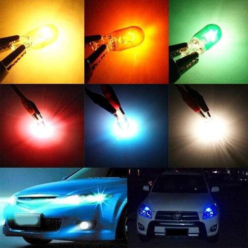 Width Lamp Lamp Ordinary Glass W5W Replacement 5W White Light Yellow Light Green Light Amber Light Blue Red Light