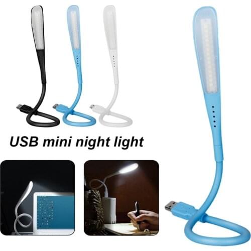 USB LED Light Mini Portable Laptops Touch Sensor Dimmable Table Desk Lamp for Power Bank Camping PC Laptops Book Night Lighting