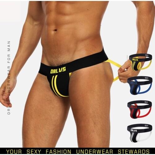 3pcs Sexy Gay Men Underwear Male Lingerie Jockstrap G String Thongs Men Undershort Pure Cotton Solid Briefs Panties Jockstraps