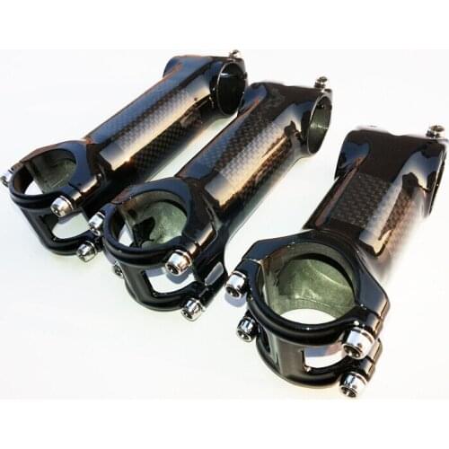 Mountain Road bike Stem Alloy & carbon fibre stem MTB bicycle stem OEM bike parts 31.8 * 70 - 120 mm 3K gloss black