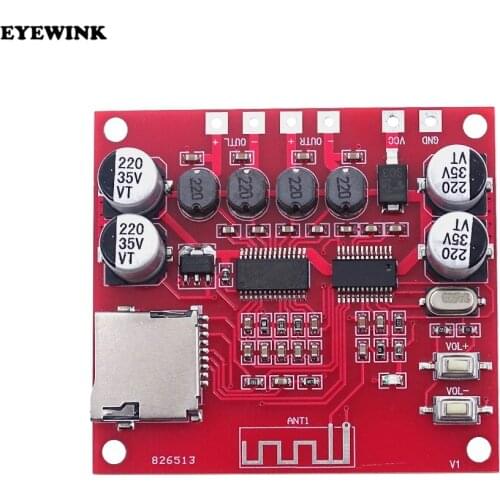 XH-A233 15W X 2 Bluetooth 4.2 Digital power amplifier board Stereo TF Card Play 12v~24v Audio Amp