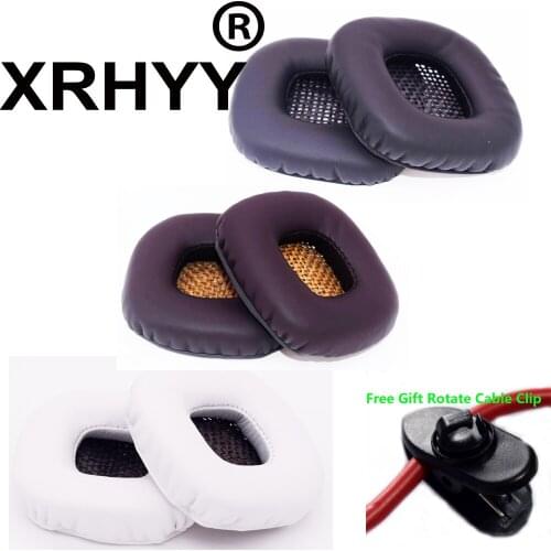 XRHYY 1 Pair Replacement Ear Pad Cushion Earpads For Marshall Major /Major II Bluetooth Headphones + Free Rotate Cable Clip