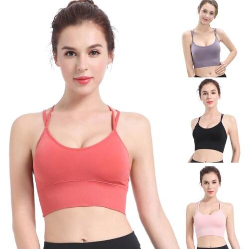 Women Sexy Crossing Spaghetti Straps Bra Quick Dry Shockproof Running Brassiere Womens Solid Bra Intimate Elastic Innovation