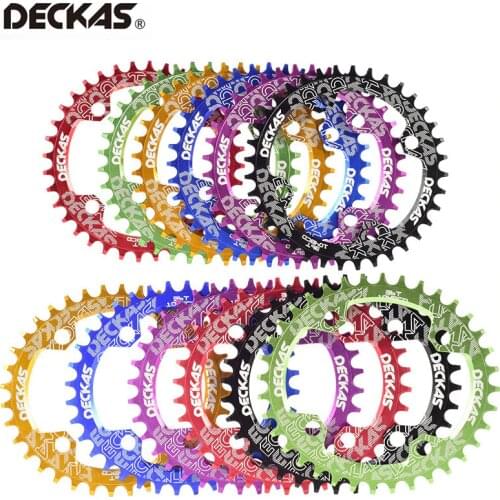 DECKAS Narrow Wide Chainring 104BCD Oval/Round MTB Mountain bike Crown Crankset 32T 34T 36T 38T Chainwheel Tooth plate Parts