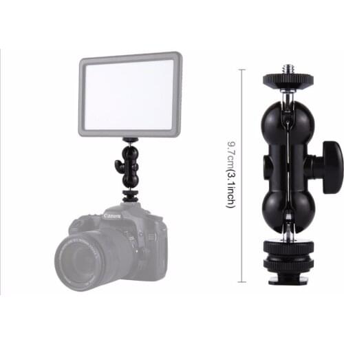 1/4" Articulating Magic Arm with Hot Shoe Camara Mount Multifunctional Adapter For DSLR Camera LED Video Light LCD Monitor