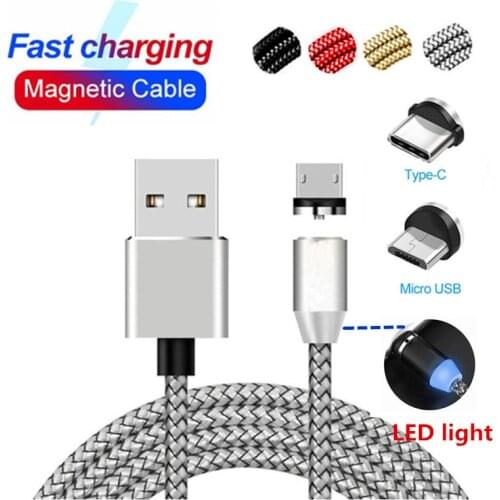 1M LED Magnetic USB Cable for Motorola moto G3 G4 E4 E5 G6 PLUS E6 PLAY G7 one Power p30 note Z force M Z2 Play Z4 Z3 X4 X5 Cord