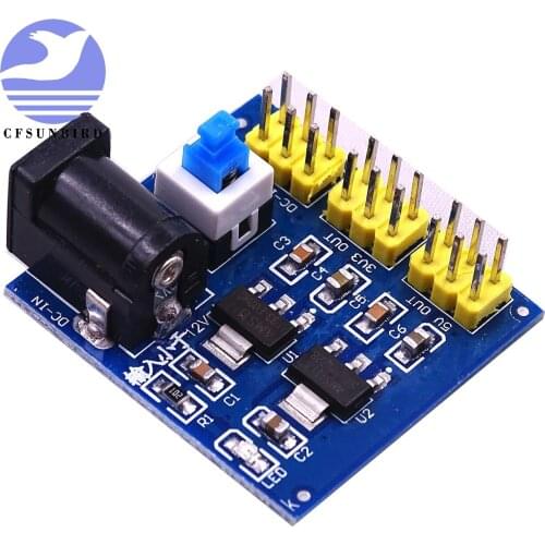 100pcs/lot 3.3V 5V 12V Multi Output Voltage Conversion DC-DC 12V to 3.3V 5V 12V Power Module