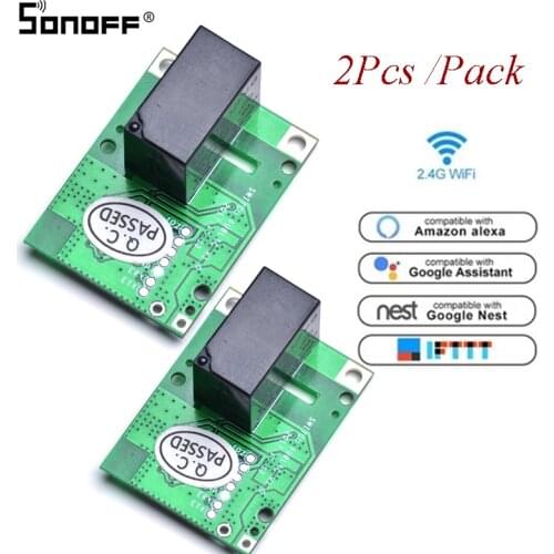 2Pcs Per Pack SONOFF RE5V1C -5V Wifi Inching / Selflock Relay Module Smart Home Support eWelink Alexa Google Home IFTTT