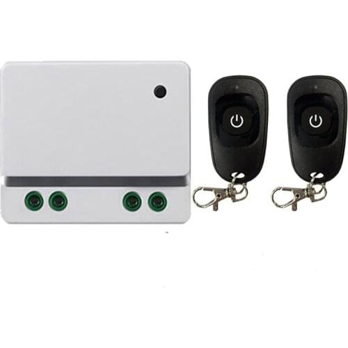 AC 110V 220 V 1CH 1 CH Wireless RF Remote Control Light Switch Relay Output Radio Receiver Module+one-button black Transmitter