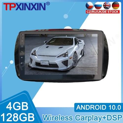 4+128GB 9'' Android 10.0 Car Radio Stereo For BENZ Smart 2016 Car Multimedia Radio Stereo GPS Navigation WiFi 2din DVD CD