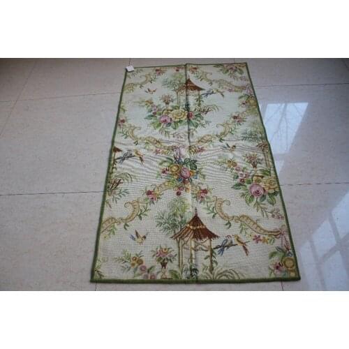 Free shipping 3'X5' needlepoint rugs,New Zealand woolen rugs