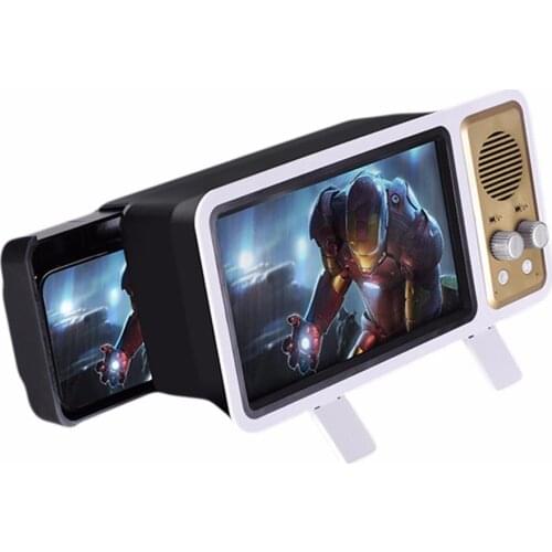 Retro TV Style Wireless Bluetooth Audio Speaker Mobile Phone Holder Mini Portable Outdoor Universal Bluetooth Speaker