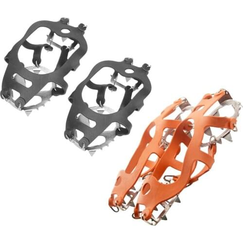 Hot Sale Crampons Shoe Covers Delicate Design 18 Teeth Shoe Spiked Grips Cleat Crampons Climbing Camping Anti Slip Shoes Cover