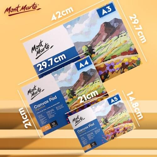 MontMarte Oil Painting Canvas Pad for Beginners 280GSM A5 A4 A3 Practice Canvas Acrylic Drawing Book Art Supplies Painting
