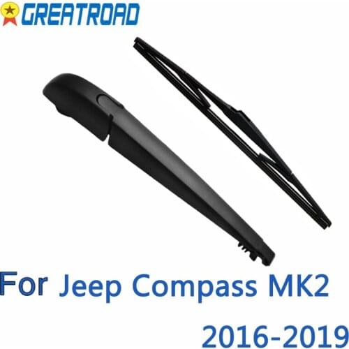 Wiper 10" Rear Wiper Blade & Arm Set Kit For Jeep Compass MK2 2016 - 2019 Windshield Windscreen Rear Window 2017 2018