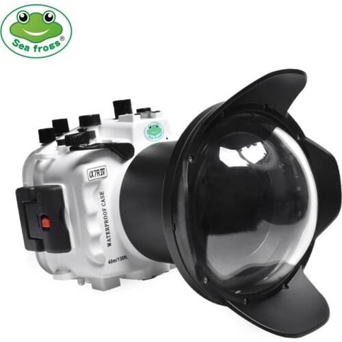 40m/130ft For A7 IV A7R4 A7RIV A7M4 28-70mm lens underwater camera housing diving box case Waterproof cover White