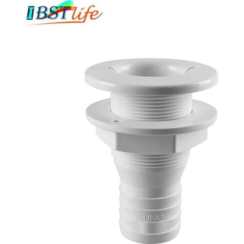 Nylon Plastic Thru Hull Bilge Fitting For Bilge Pump Aerator Hose of Boat Marine Yacht Sail RV Camper Truck 3/4 to 1 inch