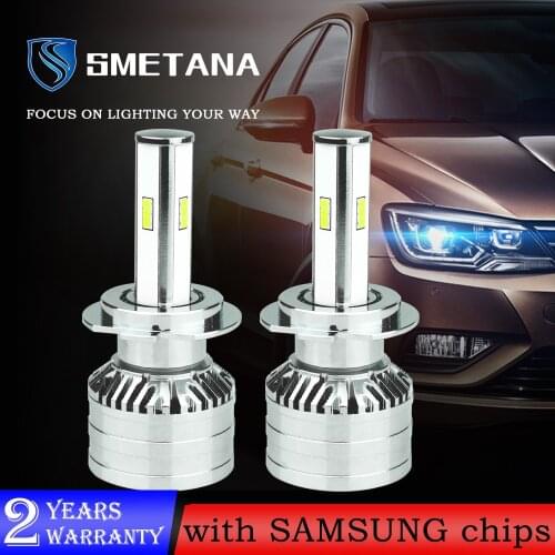 With SAMSUNG chip 2pcs H7 LED Lamp Car Headlight Bulbs H4 Led H8 H11 H9 9005 9006 Canbus 360 Degree 6000K 16000LM Auto Light 12V