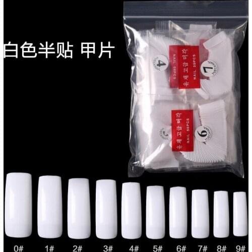 Mixed 10-Size Kiss Fake Nail Tips With Korean Packaging 500PCS/bag French Nail Fake Tips Clear Natural White Nail False Fake Tip