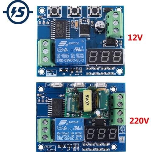 Timer Cycle Delay Switch Module Power-ON/OFF Trigger Controller Adjustable DC 12V AC 220V