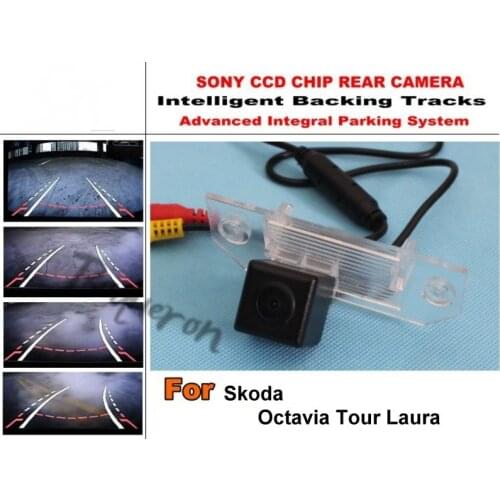 For Skoda Octavia Tour Laura Intelligent Car Parking Camera with Tracks Module Rear Camera CCD Night Vision