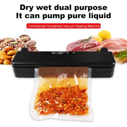 Electric Vacuum Sealer Packaging Machine Wet Dry Food Vacuum Sealer Including 15Pcs Bags Household Food Storage Bag Sealing Tool