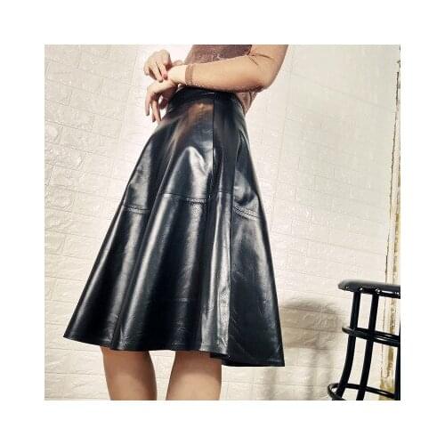 Top brand Fashion 2020 New Genuine Sheep Leather Skirt Y19 high quality