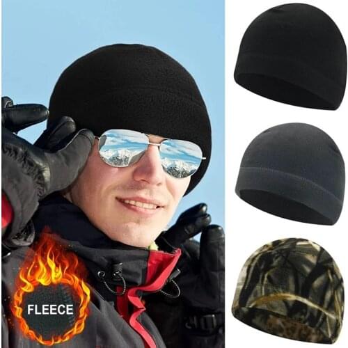 Winter Warm Army Cap Soft Men Ski Cycling Skin-friendly Tactical Beanie Anti-static Hiking Spring Polar Fleece Running Windproof